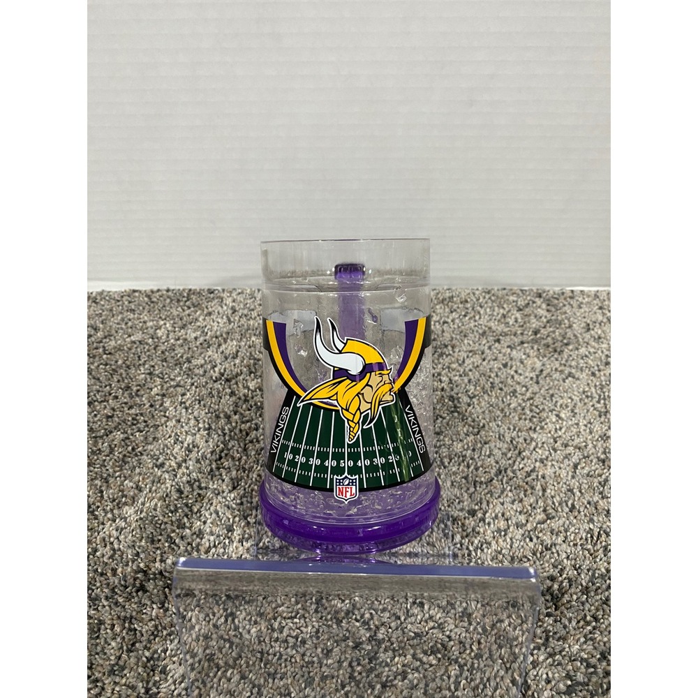 Freezer Mug NFL Minnesota Vikings Purple Excellent Acrylic Refreezable 16oz